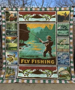 Live Laugh Fish Fishing Quilt Bedding Set - For Happy Fishing Trips