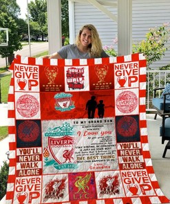 Liverpool Grandma To Grandson Quilt Bedding Set - A Perfect Gift For Soccer Fans