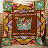 Living Life in Peace with Animal-Themed Hippie Quilt Blanket