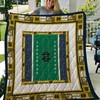 Logo Frame Ncaa Notre Dame Fighting Irish Collected Bedding Set with Collected Quilt Blanket