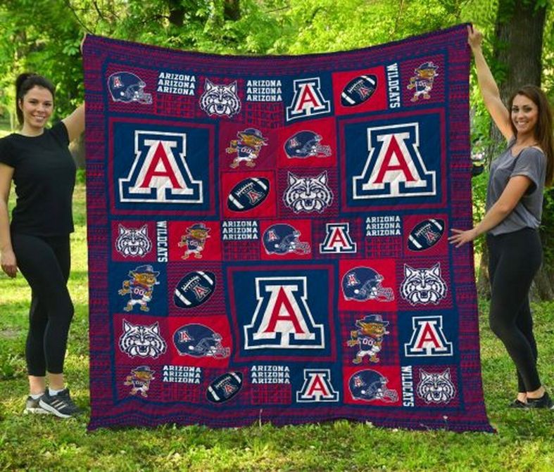 Logos Ncaa Arizona Wildcats Combined Combined Quilt Bedding Set Vintage