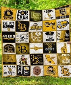 Long Beach State 49ers NCAA Quilt Bedding Set with Comforter and Pillowcases