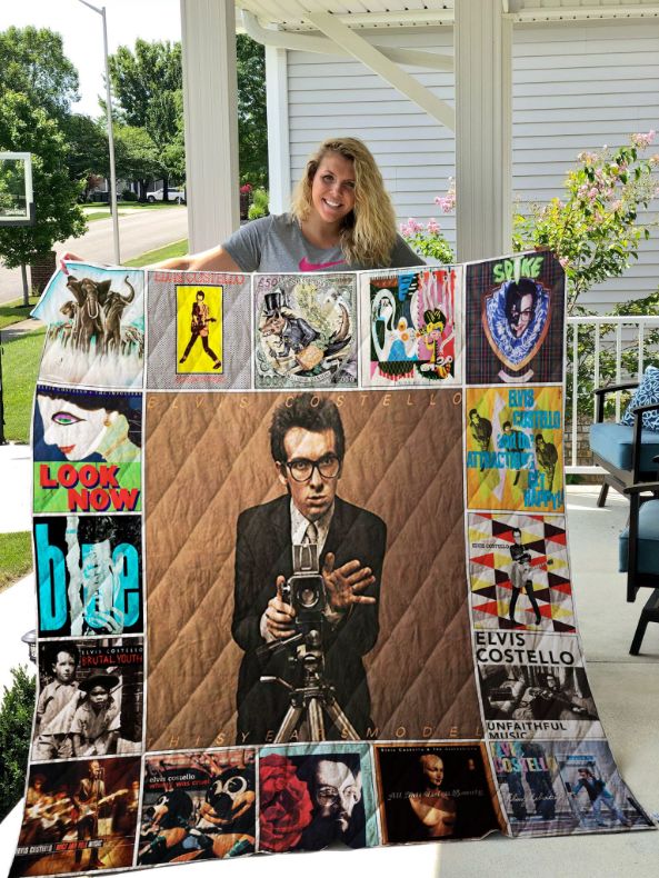 Look Now Elvis Costel Collection Quilt Bedding Set