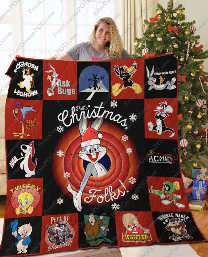 Looney Tunes Christmas Quilt Blanket - Add Some Cartoon Festivity to Your Bedroom