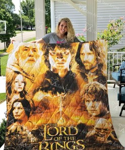 Lord of The Rings Poster Graphic Quilt Bedding Set for Fans