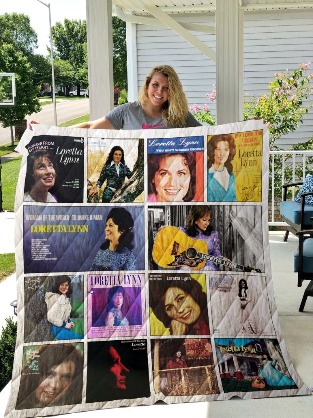 Loretta Lynn Albums Tribute Quilt Bedding Set for Country Music Fans