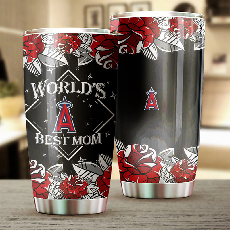 Los Angeles Angels MLB Tumbler - World's Best Mom Personalized Gift for Baseball-loving Moms - Image 2