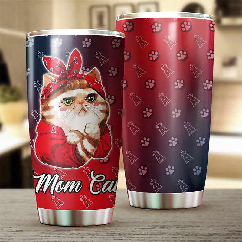 Los Angeles Angels MLB Tumbler for Cat Moms - Image 2