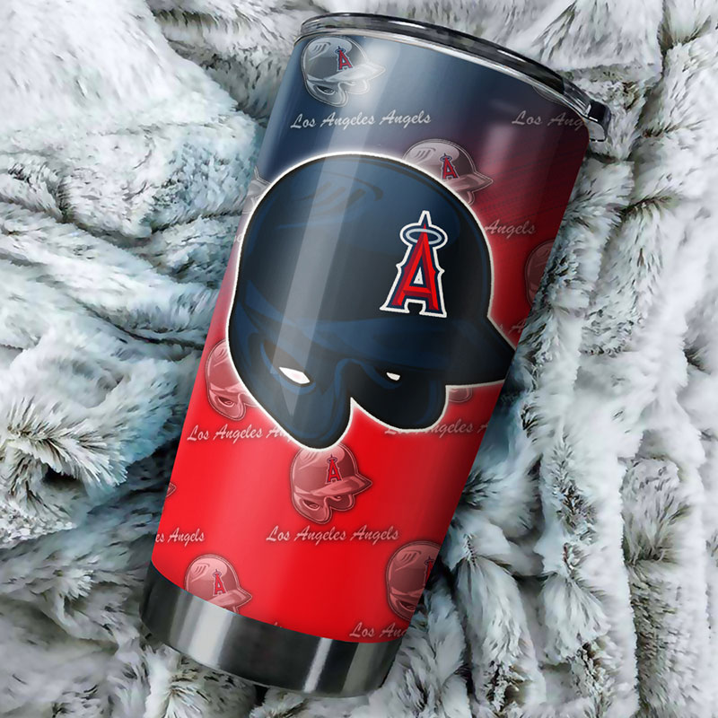 Los Angeles Angels MLB Tumbler with Funny Dog Design and MLB Logo - Image 2