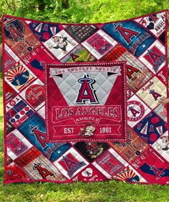Los Angeles Angels Quilt Blanket LC3 for Baseball Fans