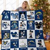 Los Angeles Chargers Disney Mickey Mouse Quilt Blanket - NFL Los Angeles Chargers Mickey Mouse Quilt Bedding Set