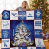 Los Angeles Dodgers Baseball Christmas Quilt Blanket - Celebrate the Holidays in Style
