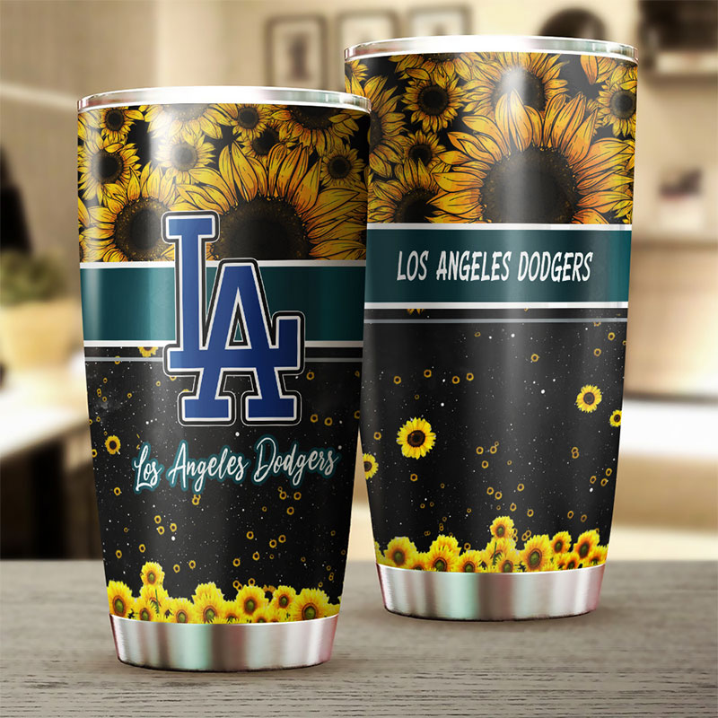 Los Angeles Dodgers Beautiful Sunflower MLB Tumbler for Radiant Fans - Image 2