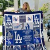 Los Angeles Dodgers Fan Quilt Bedding Set - Perfect Gift for Any Dodgers Fan