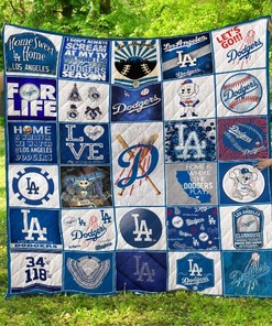Los Angeles Dodgers Love LA Quilt Bedding Set - Show Your Love for the Dodgers