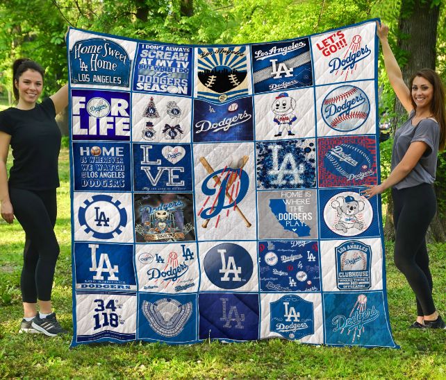 Los Angeles Dodgers Love LA Quilt Bedding Set - Show Your Love for the Dodgers