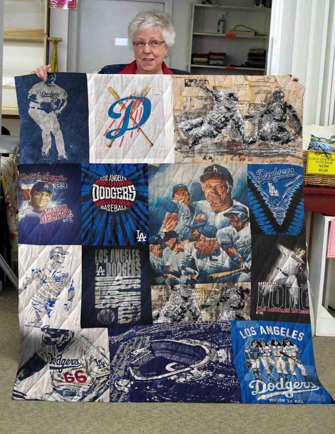 Los Angeles Dodgers Quilt Bedding Set DUP1 for Fans