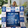 Los Angeles Dodgers Quilt Bedding Set with Dad's Letter - Perfect for Baseball Fans
