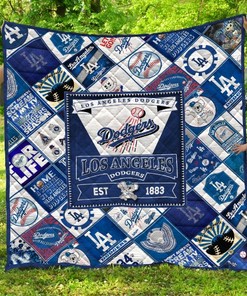Los Angeles Dodgers Quilt Blanket LC2 - Dodger Blue for Baseball Fans