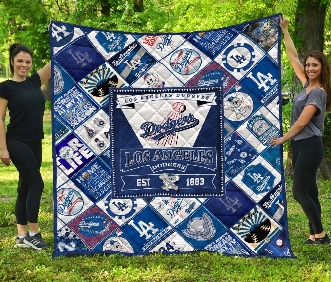 Los Angeles Dodgers Quilt Blanket LC2 - Dodger Blue for Baseball Fans
