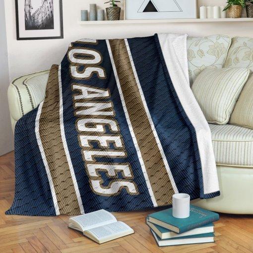 Los Angeles Rams Fan Jersey Look Blanket - Personalized Blanket for Football Fans