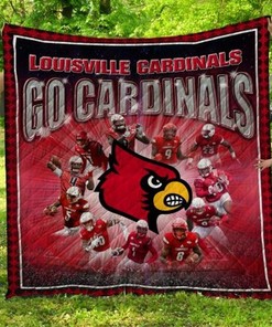 Louisville Cardinals Go Cardinals NCAA Quilt Blanket - Stay Cozy and Cheer with Cardinal Fans
