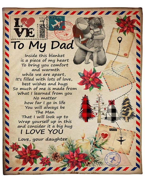 Love Air Mail New York Fleece Blanket To My Dad - A Sentimental Father's Day Gift with Quilt Bedding Set Full