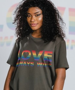 Love Always Wins PRIDE Months Unisex Shirts, with Pride Rainbow Love Symbol Print, Movie Shirts for Men