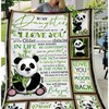 Love And Care Wrapped In A Panda Bear Fleece Blanket Gift From Mom To Daughter