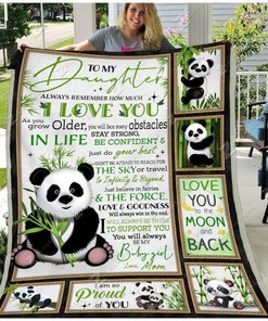 Love And Care Wrapped In A Panda Bear Fleece Blanket Gift From Mom To Daughter