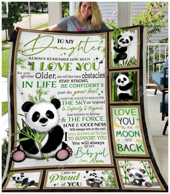 Love And Care Wrapped In A Panda Bear Fleece Blanket Gift From Mom To Daughter