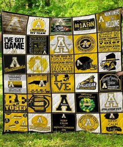 Love Appalachian State Mountaineers Ncaa Quilt Bedding Set