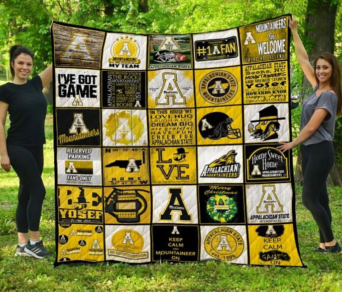 Love Appalachian State Mountaineers Ncaa Quilt Bedding Set