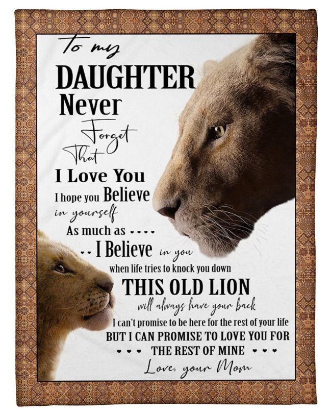Love Expressed Through A Lion Blanket Gift From Mom To Daughter