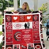Love Grandpa Cincinnati Reds Fan Quilt Blanket