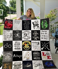 Love Harry Potter Custom Combined Quilt Blanket for Fans