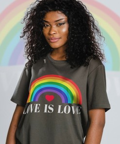 Love Is Love PRIDE Months Unisex Shirts, with Pride Rainbow Love Symbol Print, Movie Shirts for Women