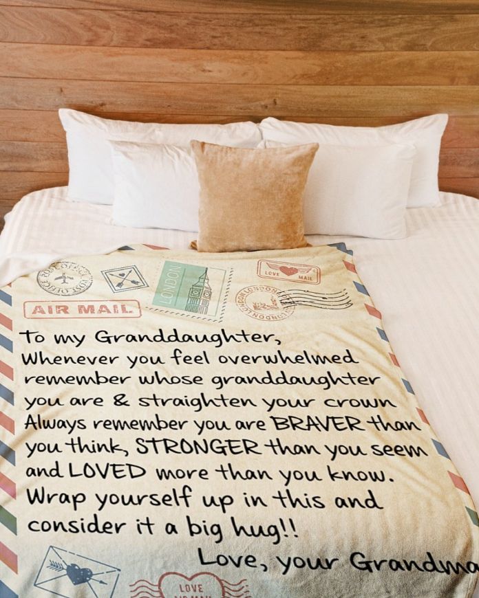 Love Letter Quilt Bedding Set for Granddaughter from Grandma