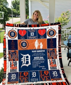 Love Letter Quilt Blanket Showcasing Love For Detroit Tigers