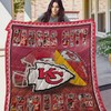 Love NFL Kansas City Chiefs Football Family Fan Gift Idea Bed Set Queen with Quilt Blanket