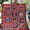 Love Ncaa Illinois Fighting Illini - Green Quilt Bedding Set for Fans