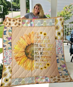 Love You Forever Sunflower Quilt Blanket - Show Your Mom How Much You Care on Special Occasions