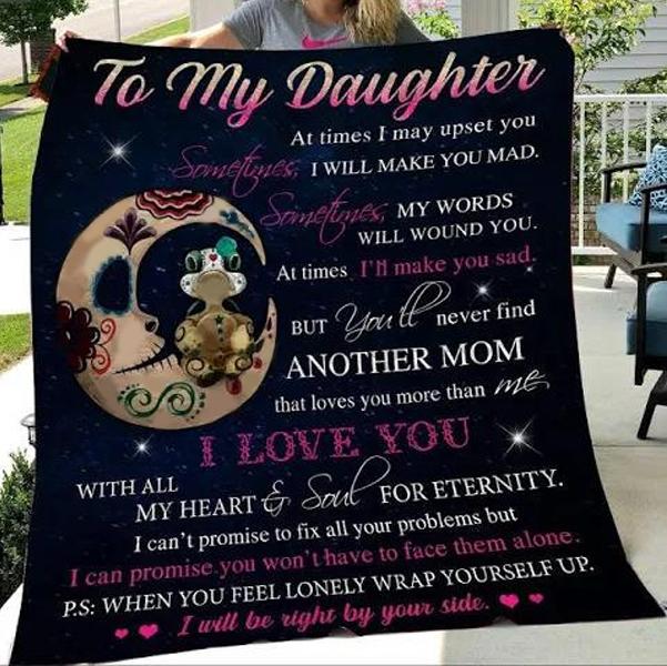 Love-filled Turtle Fleece Blanket from Mom to Daughter