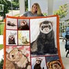 Lovely Ferret Ferret Quilt Blanket Cute Animal Bedding Set