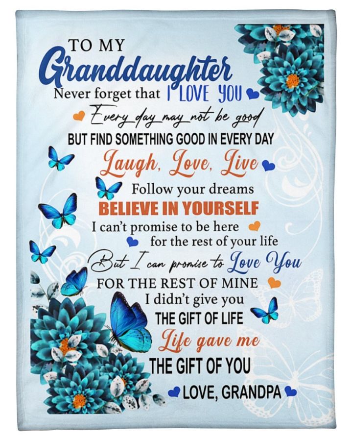 Loving Grandpa Quilt Bedding Set for Granddaughter from Grandpa