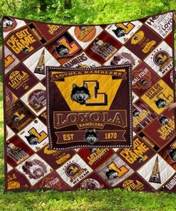Loyola Ramblers Ncaa Quilt Bedding Set for Teens