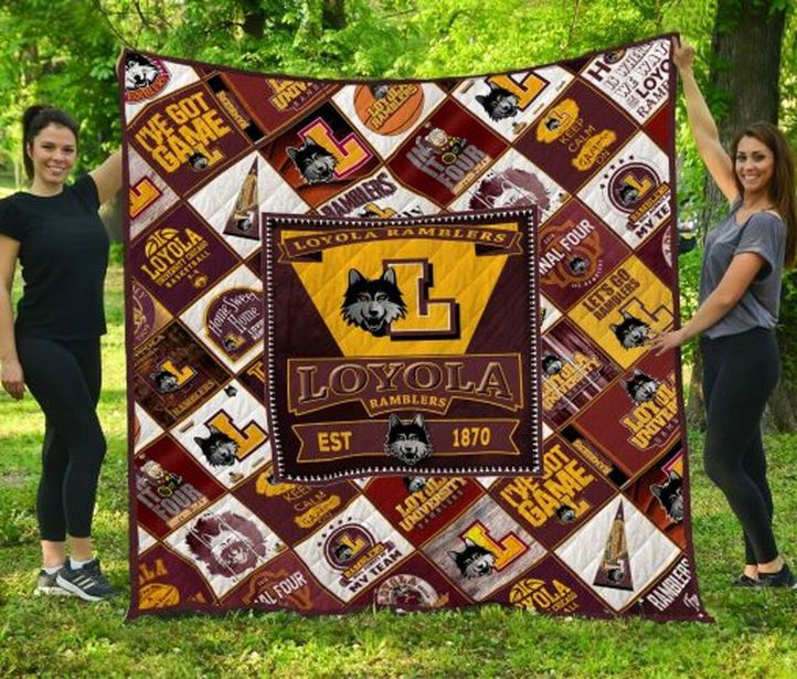 Loyola Ramblers Ncaa Quilt Bedding Set for Teens