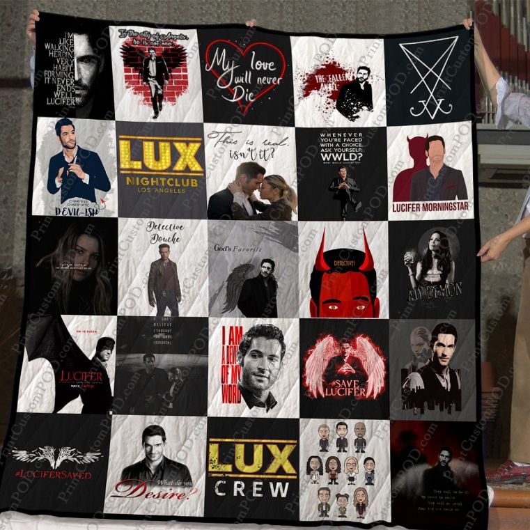 Lucifer Lux For Fans Quilt Bedding Set - Cozy Up with Your Favorite Devil