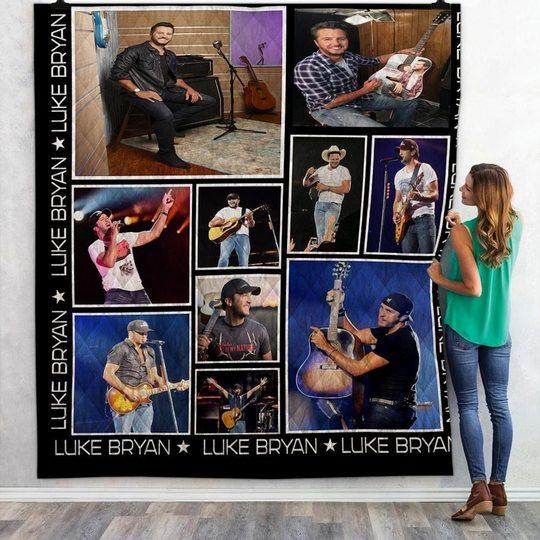 Luke Bryan Quilt Blanket - Kick the Dust Up for Country Fans