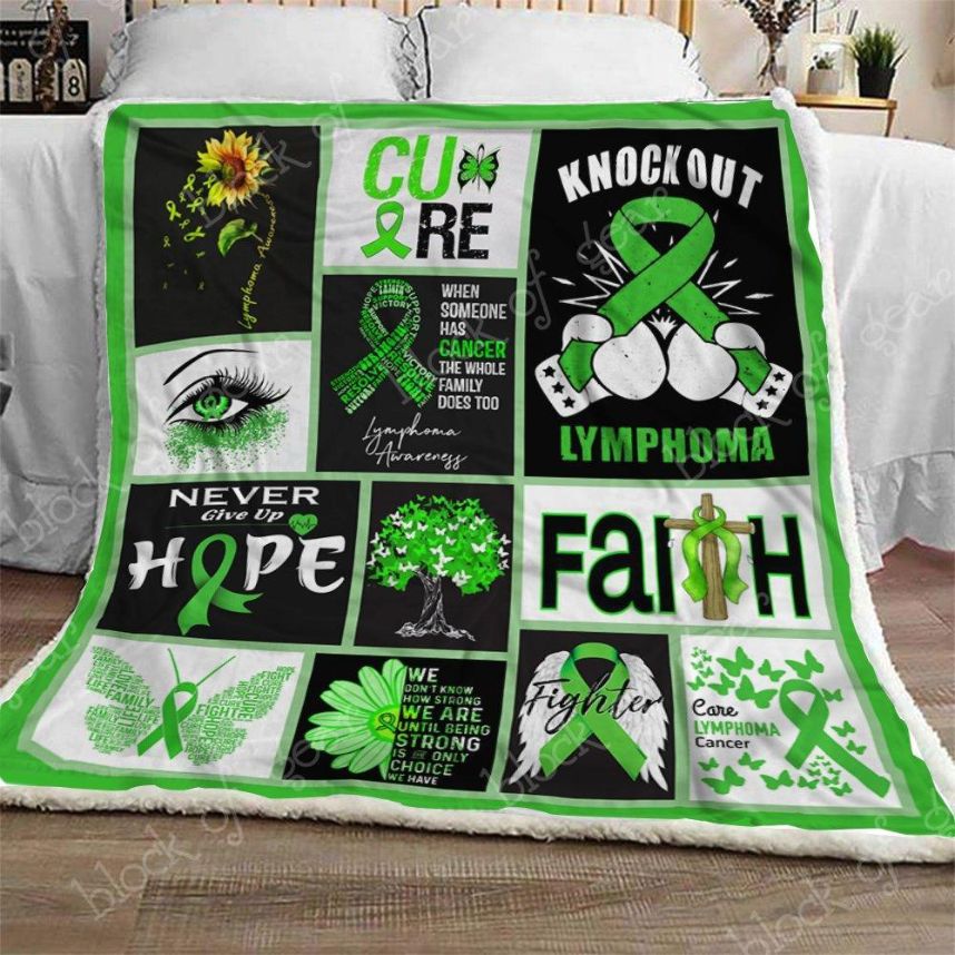 Lymphoma Awareness Sofa Blanket - Show Your Support for Cancer Awareness